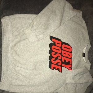 Obey crew neck sweatshirt great cut/fit